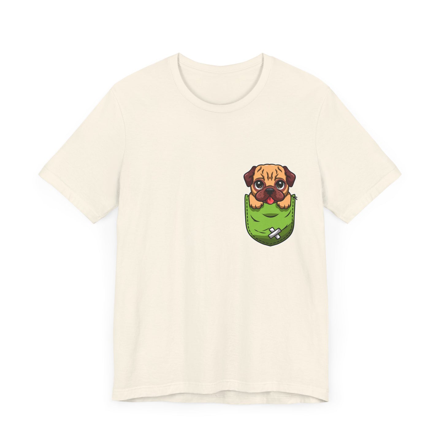 Pug T-Shirt, Dog Graphic Tee for Teens, Unisex Tshirt Aesthetic Gifts For Her, Cute Shirt,Dog Pocket Shirt, Gift For Dog Lovers & Dog Moms.