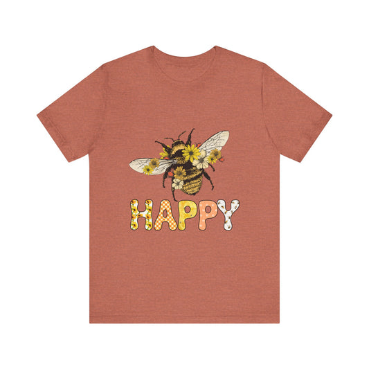 Be Happy T-Shirt, BeenGraphic Tee for Teens, Unisex Tshirt Aesthetic Gifts For Her, Retro Mantra Shirr Designgn