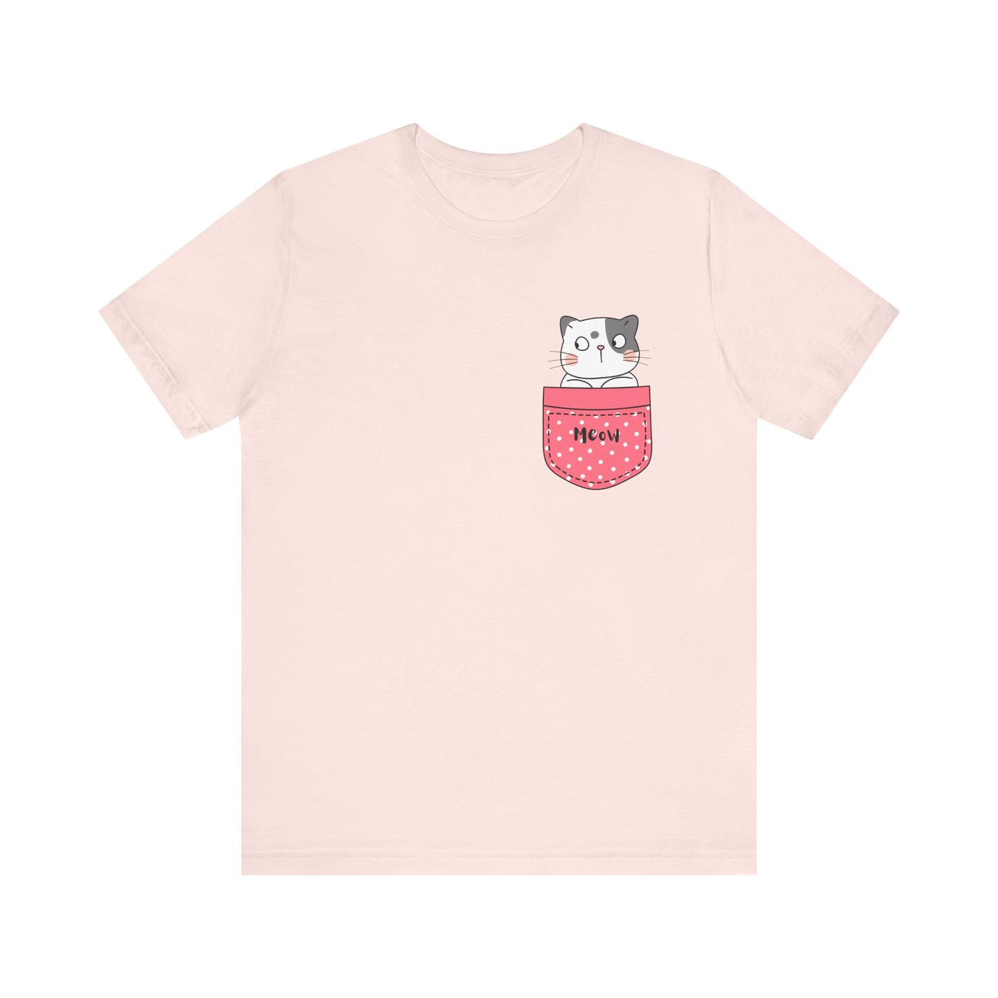 Cat T-Shirt, Cute Graphic Tee for Teens,Unisex Tshirt Aesthetic Gifts For Her,Cute Shirt,Cat Pocket Shirt,Gift For Cat Lovers & Cat Moms