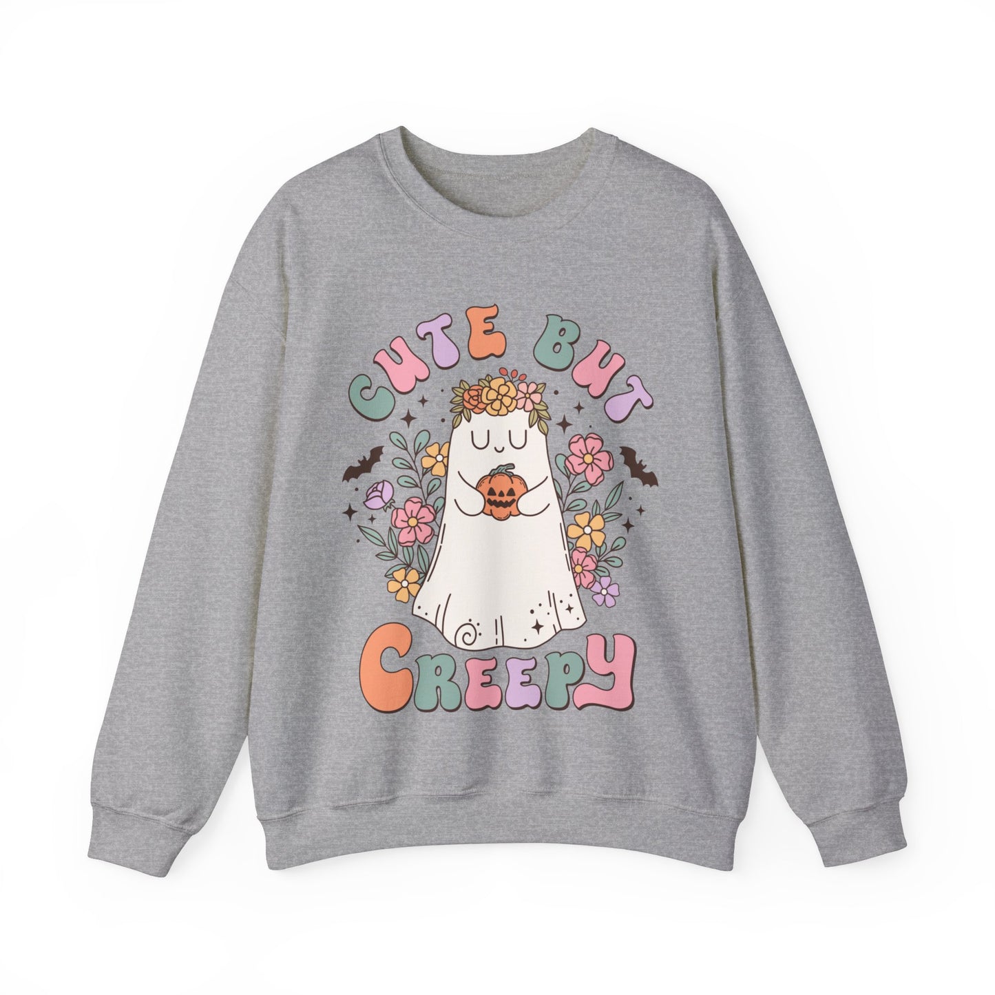 Fall Sweatshirt Halloween Graphic Pullover Sweater | Autumn Gifts For Mom Ghost Gift For Her | Cute But Creepy