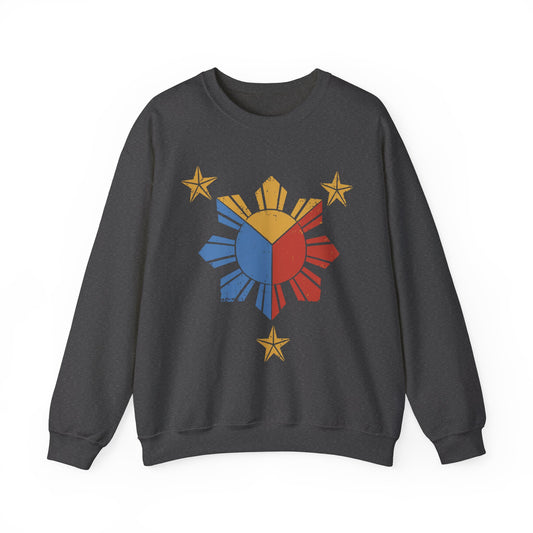 Filipino Sweatshirt Pinoy Pullover Sweater | Philippine Flag Gifts For Friends | 3 Stars And A Sun