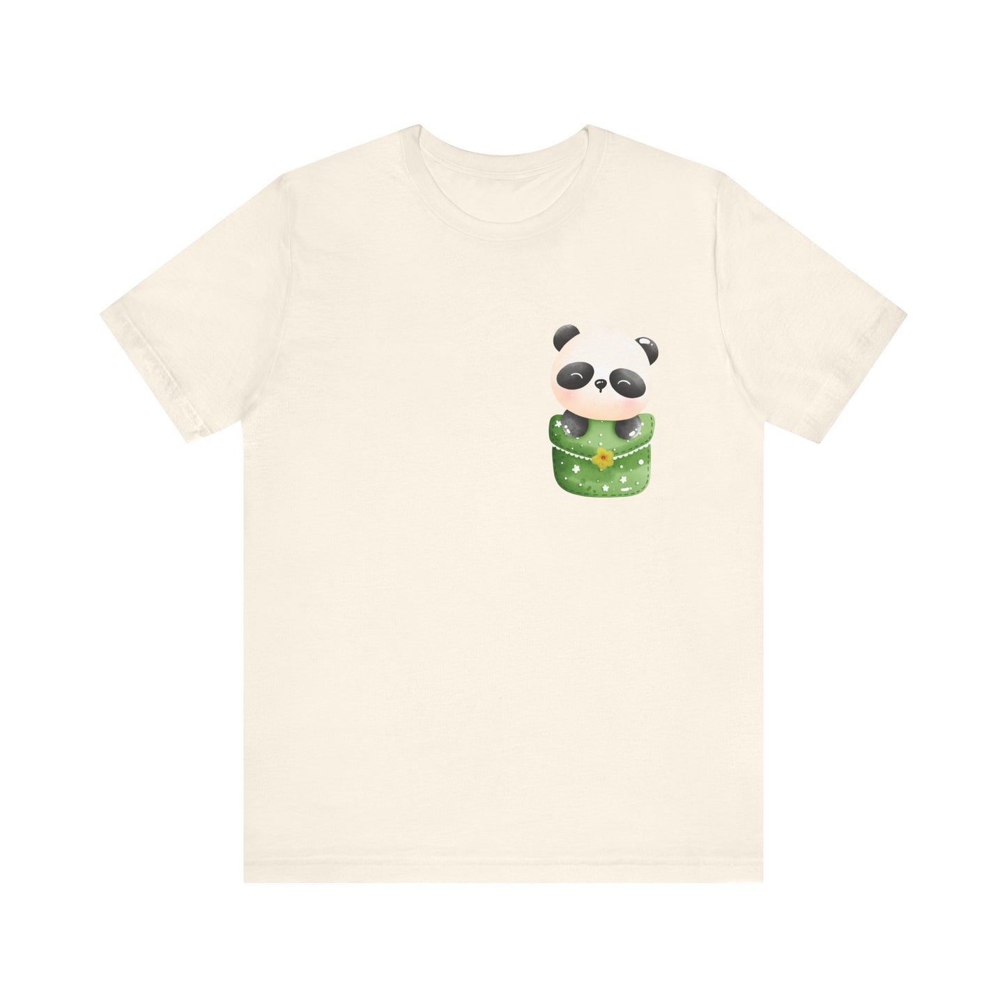 Panda T-Shirt, Cute Graphic Tee for Teens,Unisex Tshirt Aesthetic Gifts For Her,Cute Shirt, Panda Pocket Shirt,Gift For Panda Lovers