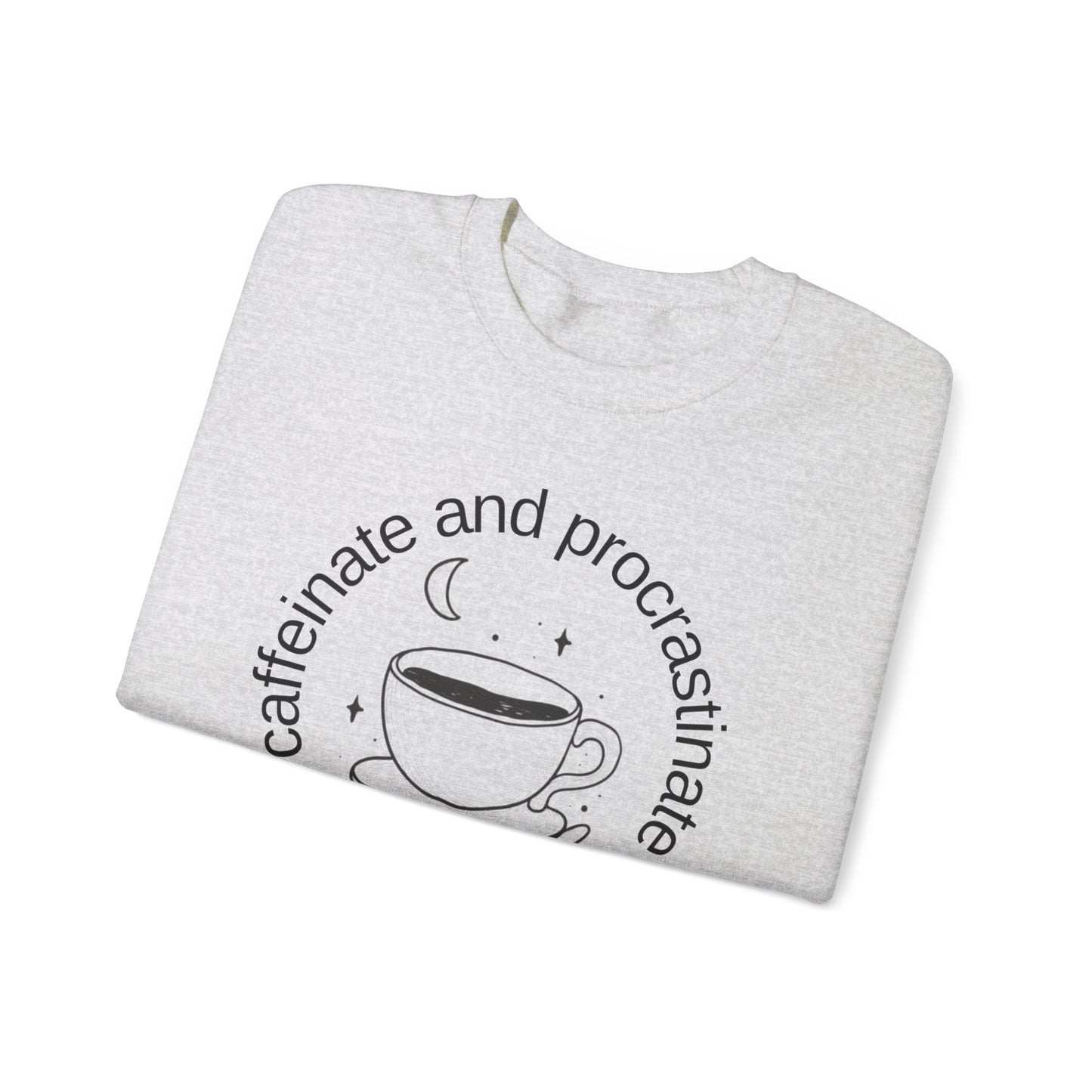 Coffee Sweatshirt Boho Graphic Pullover Sweater | Funny Gifts For Mom Gift For Teachers | Caffeinate And Procrastinate