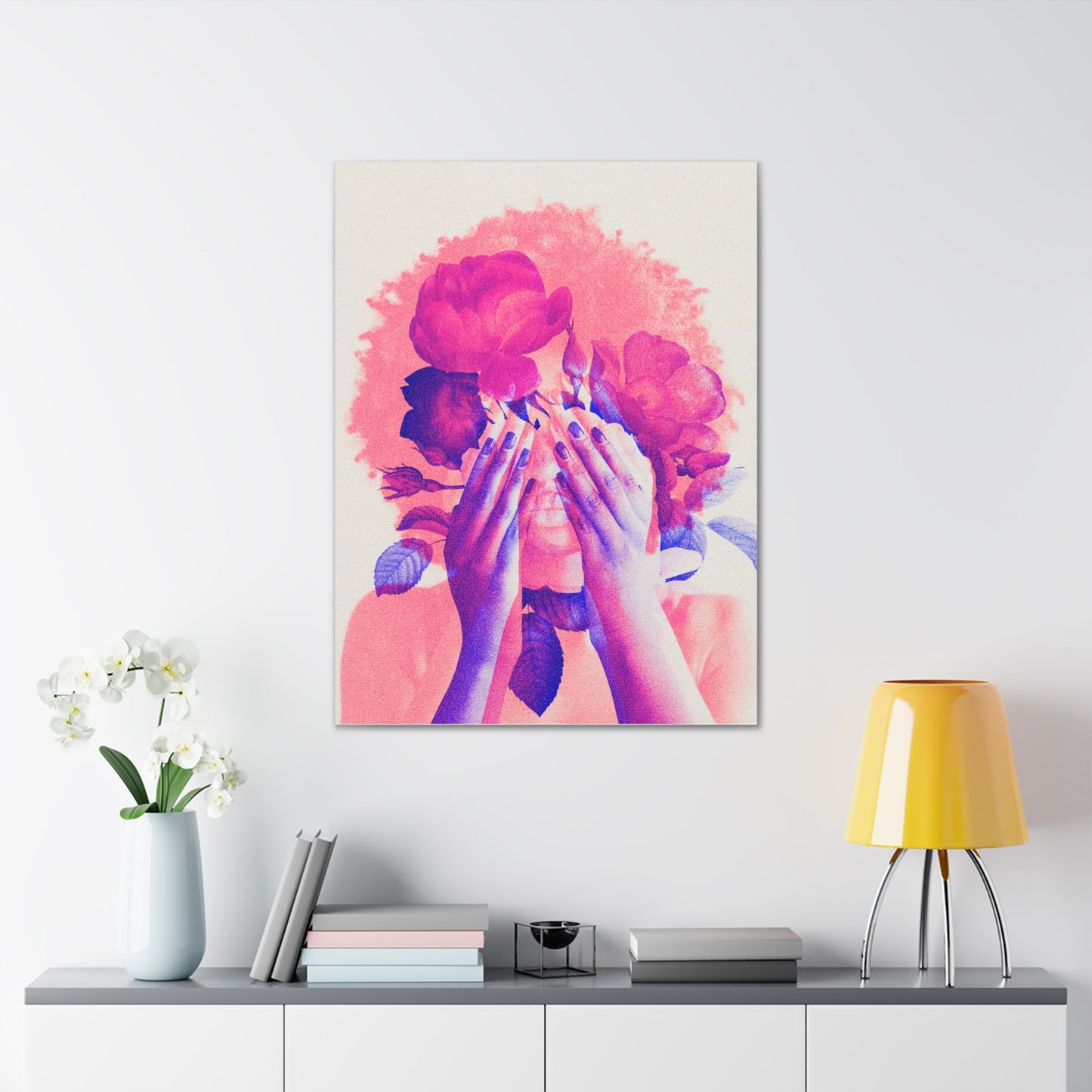 Watercolor Art Canvas Gallery Wrap 30x40 Wall Art Woman Portrait