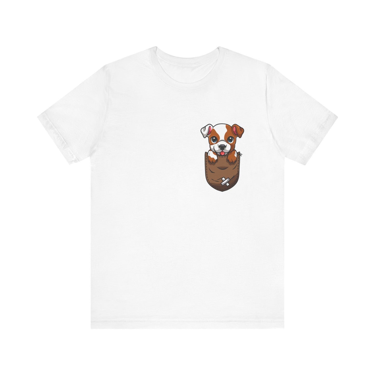 Dog T-Shirt, Puppy Graphic Tee for Teens, Unisex Tshirt Aesthetic Gifts For Her, Cute Shirt,Dog Pocket Shirt, Gift for Dog Lovers & Dog Moms