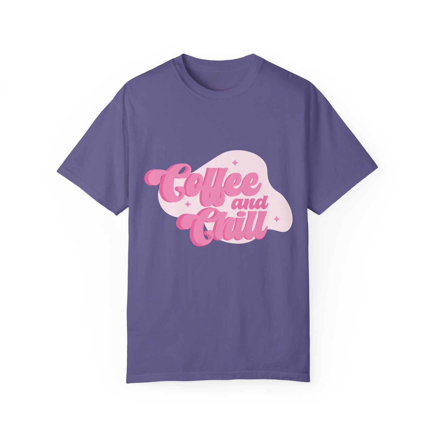 Coffee And Chill Comfort Colors Shirt, Unisex Garment-Dyed T-shirt, Gift For Coffee Lovers.