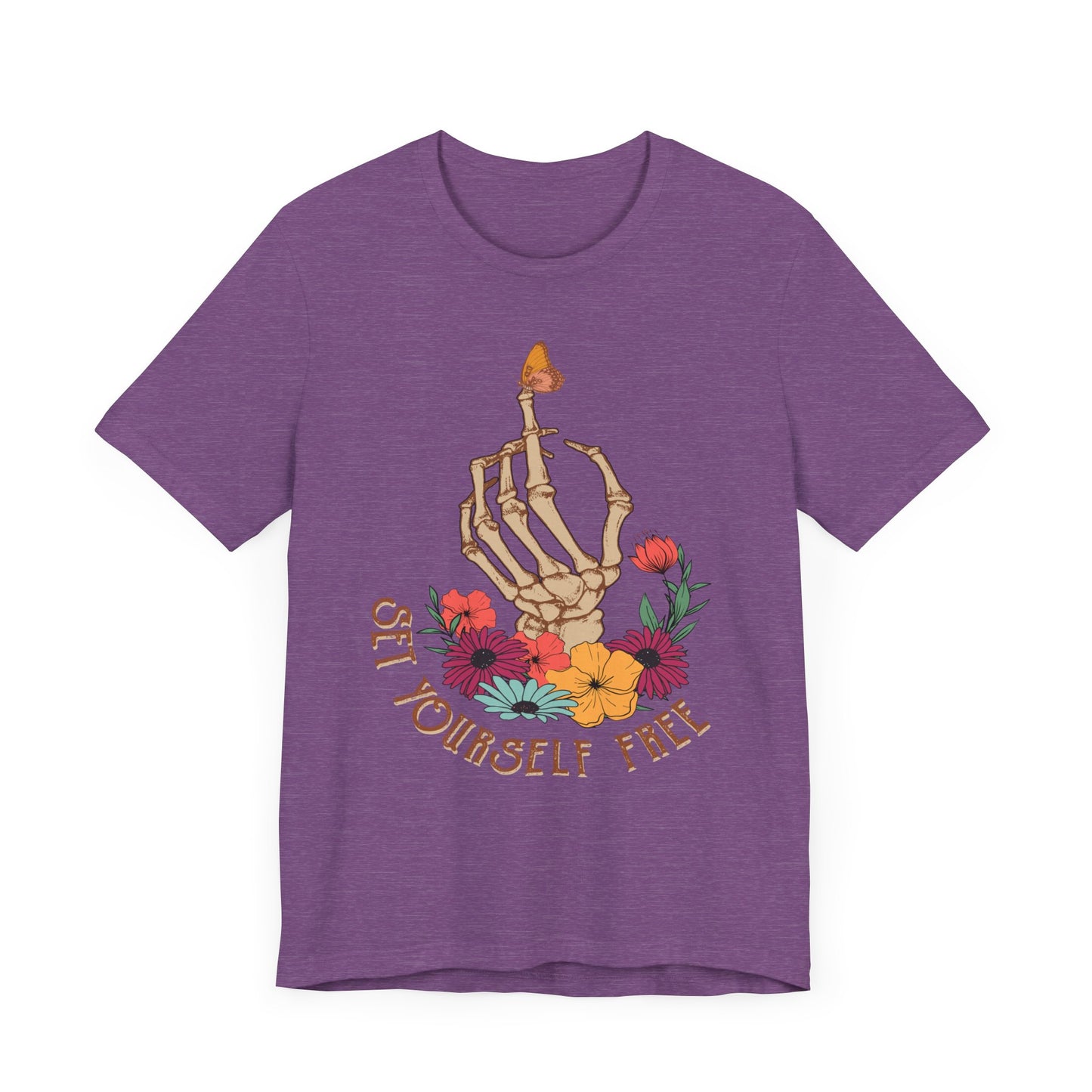 Retro T-Shirt, Skeleton Graphic Tee for Teens, Unisex Tshirt Aesthetic Gifts For Her, Motivational Quote Mantra Shirt Design