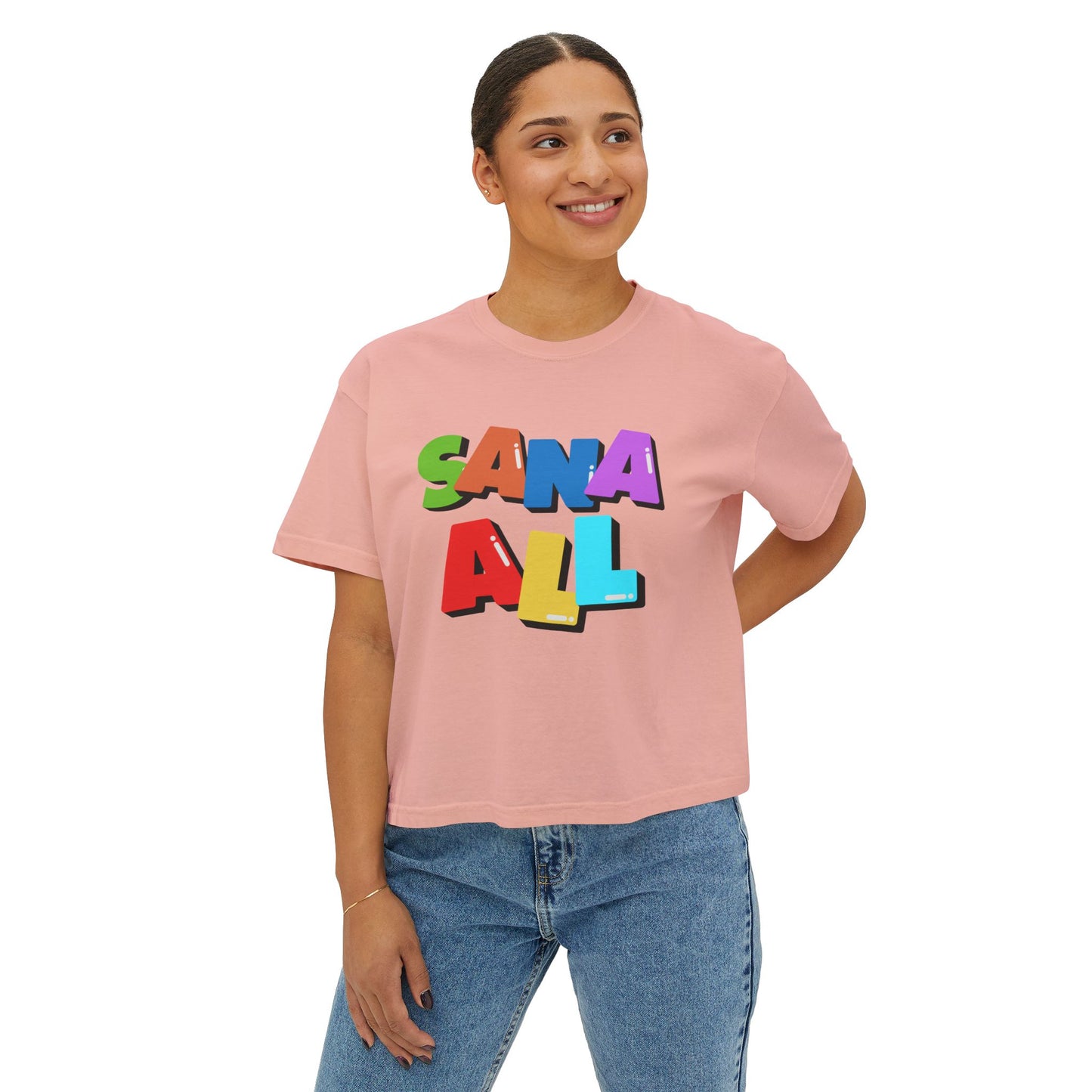 Sana All Graphic Tee, Boxy Croptop, Pinoy Shirt, Casual Crop Top, Filipino Gift for Her,, Comfort Colors Tshirt, Cebuana