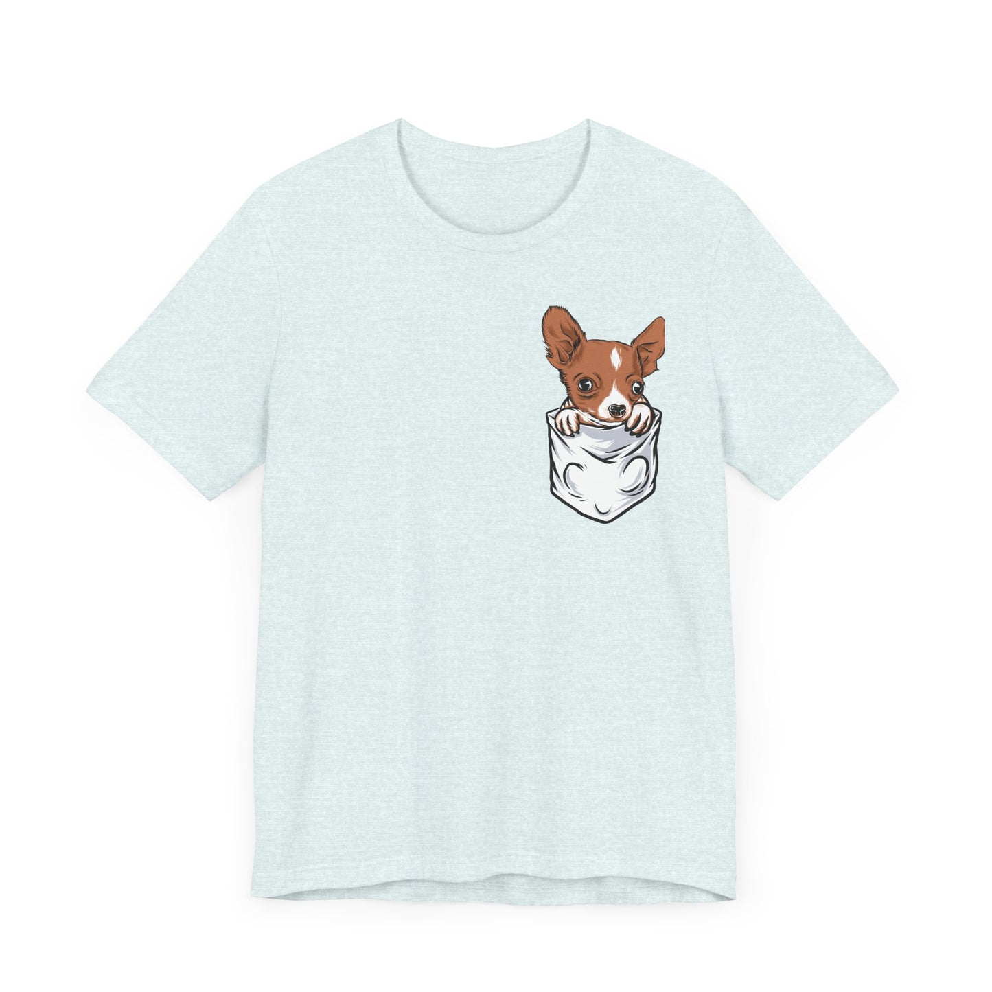 Chihuahua T-Shirt, Dog Graphic Tee for Teens, Unisex Tshirt Aesthetic Gifts For Her, Cute Shirt,Dog Pocket Shirt, Dog Lovers Gift