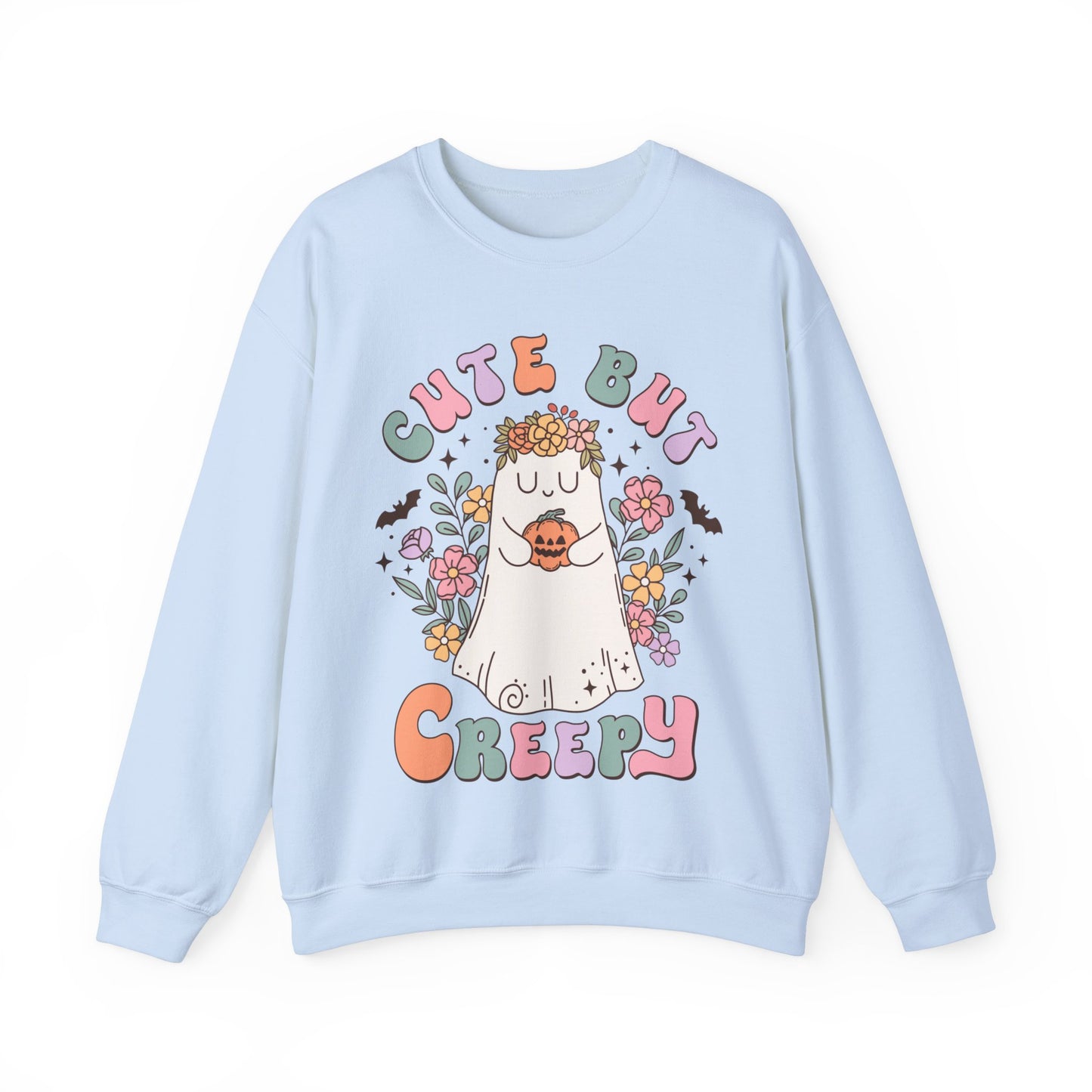 Fall Sweatshirt Halloween Graphic Pullover Sweater | Autumn Gifts For Mom Ghost Gift For Her | Cute But Creepy