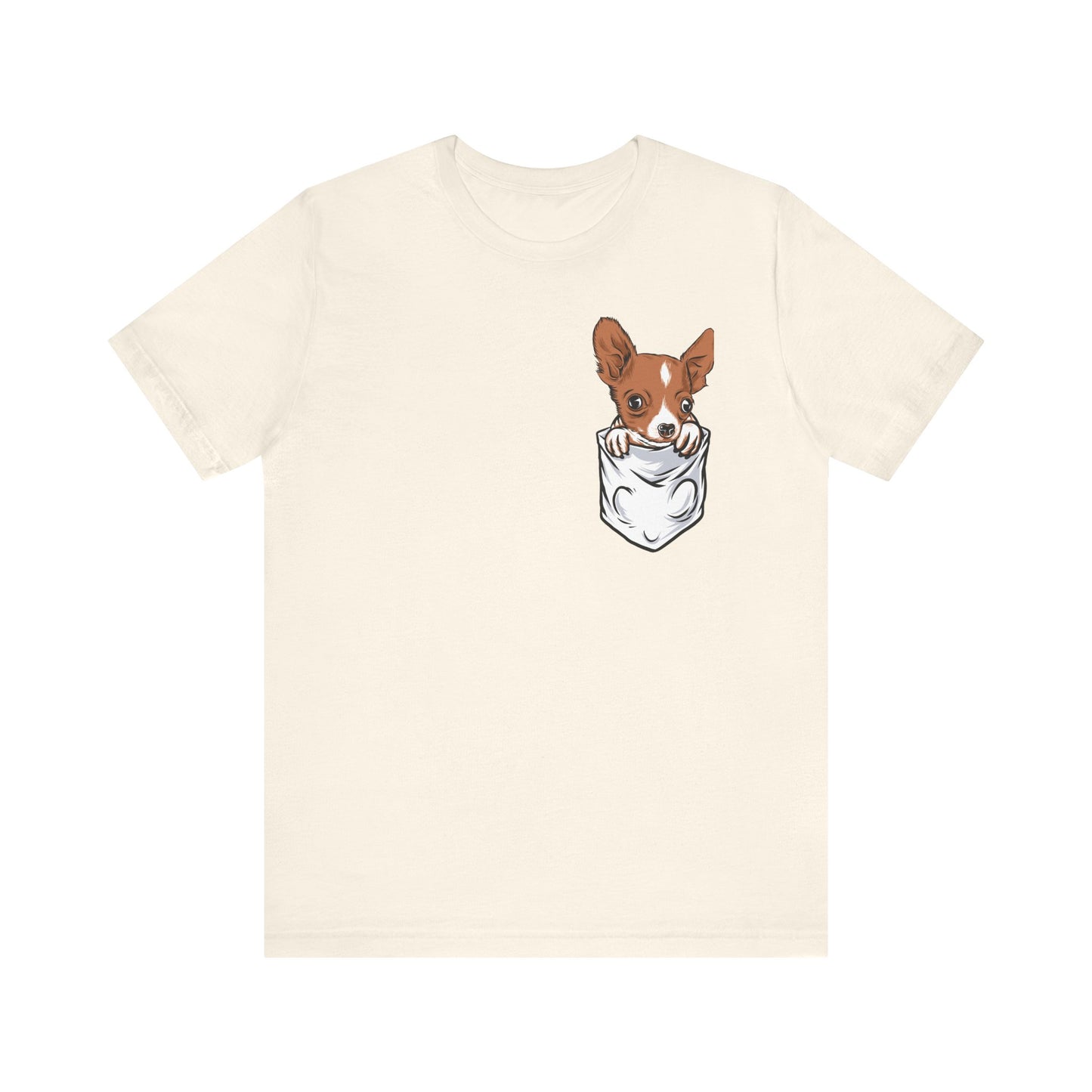 Chihuahua T-Shirt, Dog Graphic Tee for Teens, Unisex Tshirt Aesthetic Gifts For Her, Cute Shirt,Dog Pocket Shirt, Dog Lovers Gift