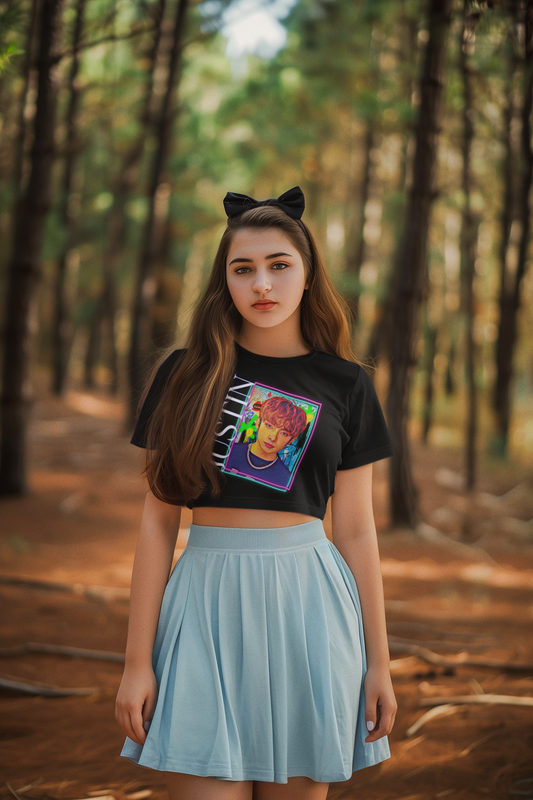 P-Pop SB19 Justin Bias Crop Top, Filipino Gifts For Sisters, Pinoy Pop Concert T-Shirt Croptop TShirt Merch Ppop Rise