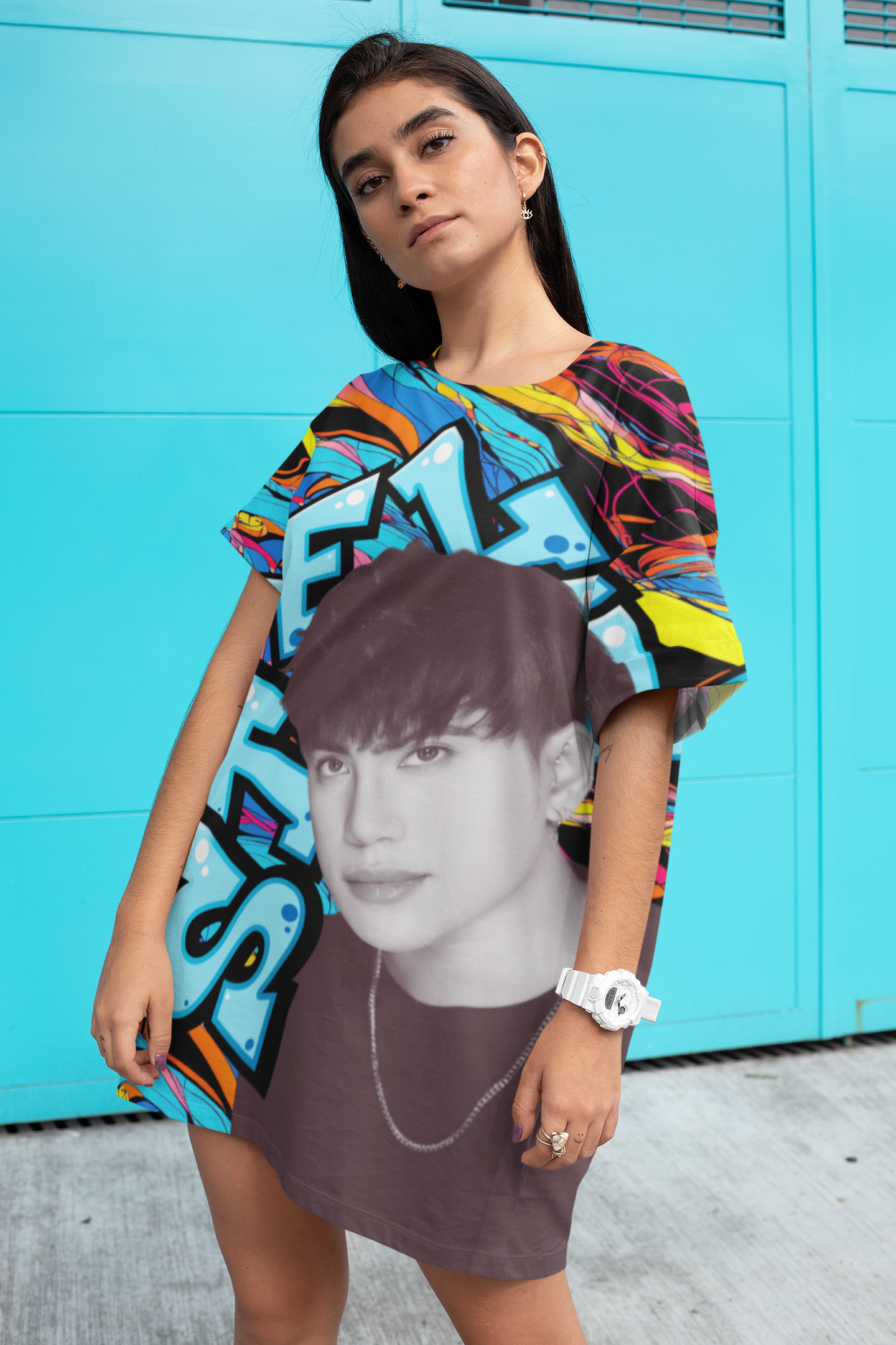 P-pop Sb19 Stell T Shirt Dress, Pinoy T-Shirt Short Dress Casual Summer Outfits Filipino Gift For Fangirl