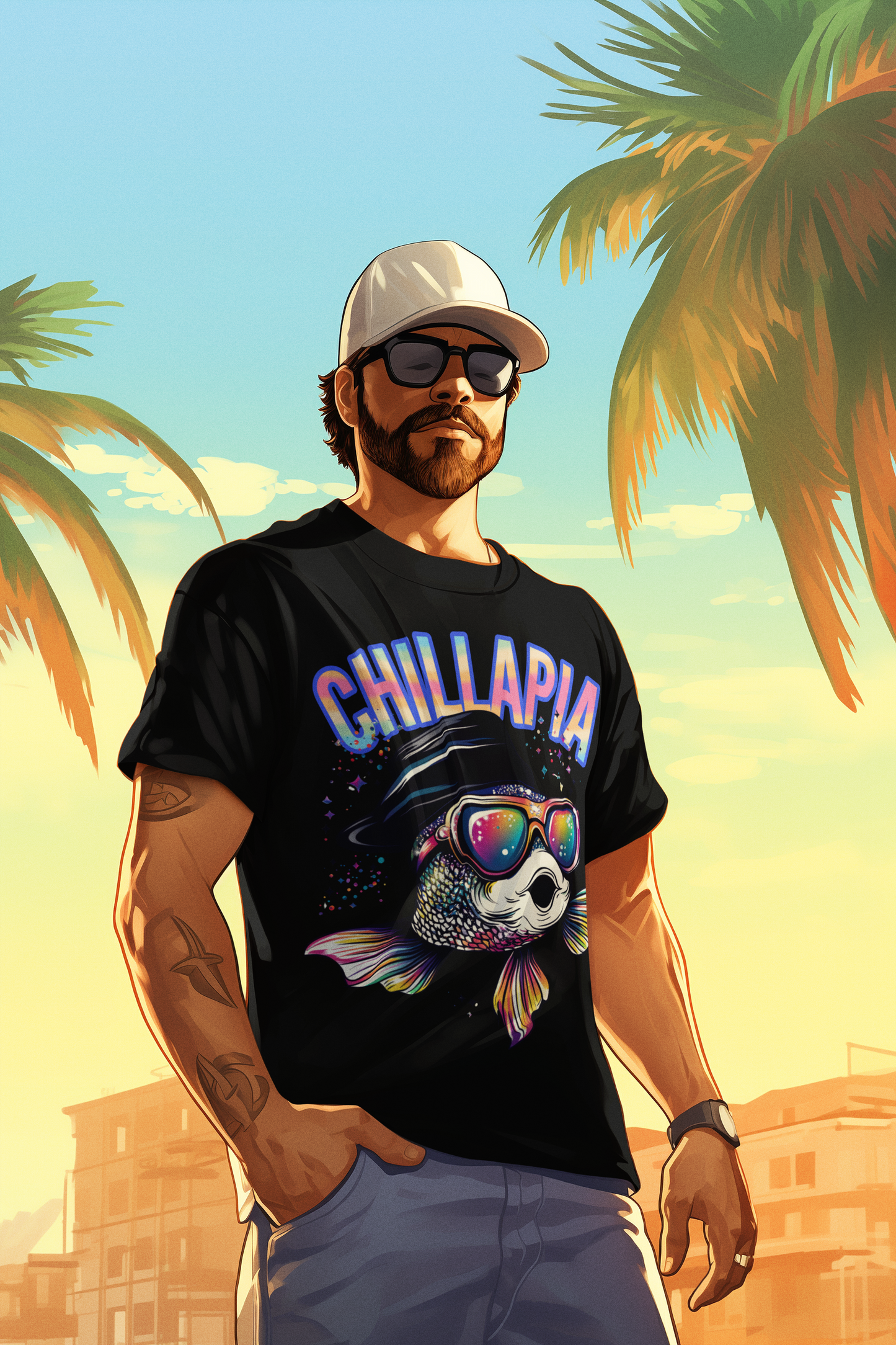 Fish Lover T Shirt | Pinoy Graphic Tee Funny Gift For Men Philippine T-Shirt  | Filipino Tshirt Design Bella Canvas Shirt, Chillapia