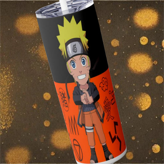 Anime Tumbler 20 Oz, Manga Gift For Teens, Japanese Stainless Steel Drinkware With Straw And Lid, Japan Travel Accessory For Hot Cold Drinks