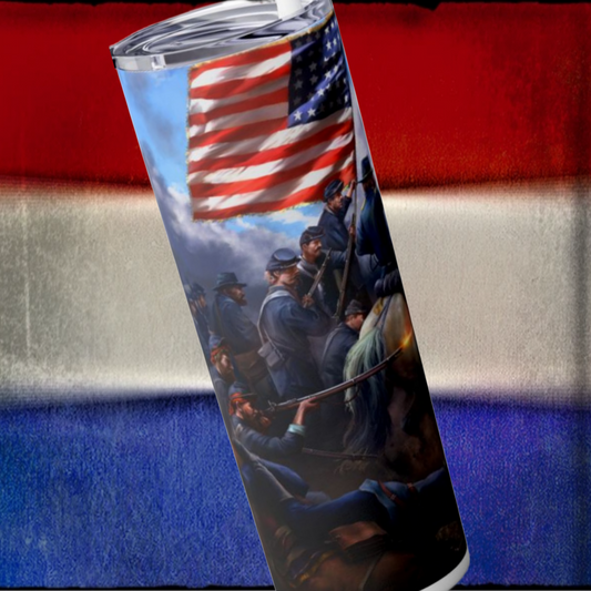 America Skinny Tumbler 20 Oz,  Patriot,Gifts For Dad, USA Stainless Steel Drinkware With Straw And Lid, US Flag Travel Accessory For Hot Cold Drinks